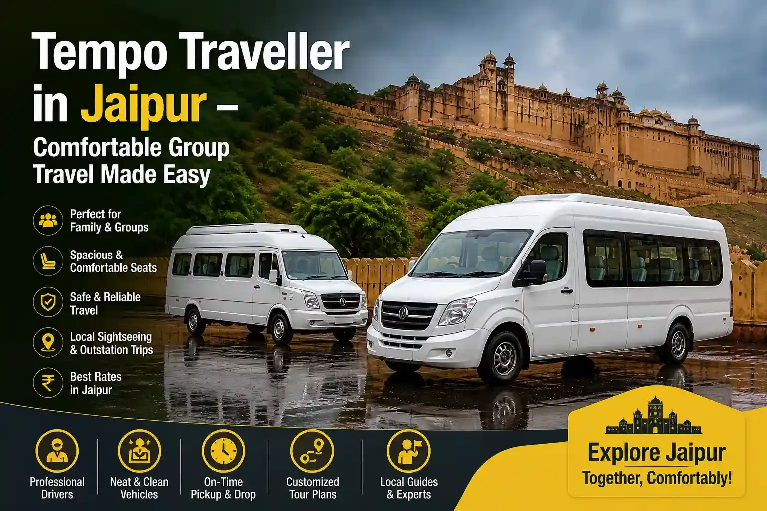 Tempo Traveller in Jaipur – Comfortable Group Travel Made Easy